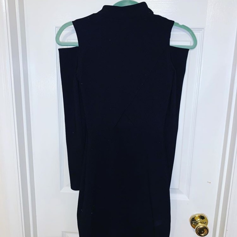 Express Cold Shoulder Ribbed Body Con Dress - Picture 3 of 3